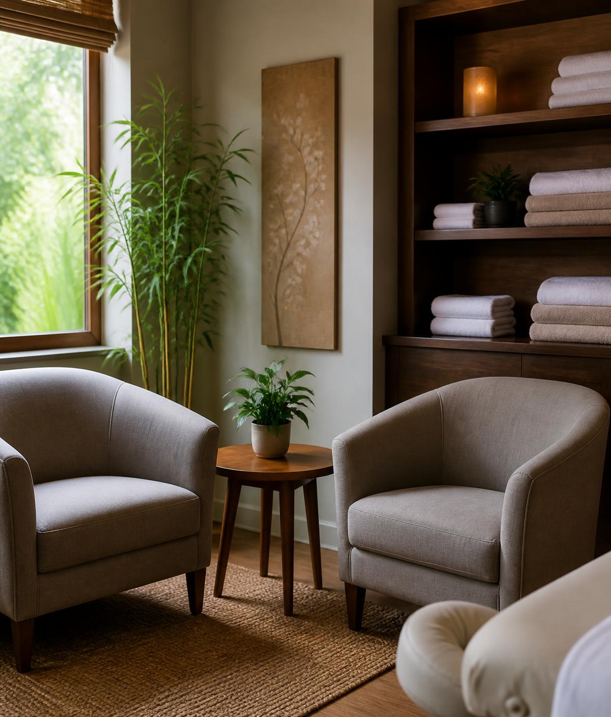 A peaceful wellness consultation setting